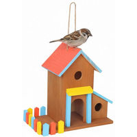 Produktbild von Relaxdays Vogelhaus aus Holz bunt zum Aufhängen