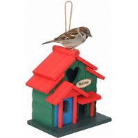 Produktbild von Relaxdays Vogelhaus aus Holz im Landhausstil bunt