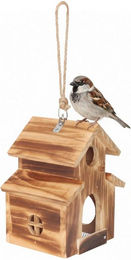 Relaxdays Vogelhaus aus Holz in Braun zum Aufhängen – Bild 1 von 4