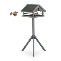 Produktbild von Relaxdays Vogelhaus aus Holz mit Ständer in Grau