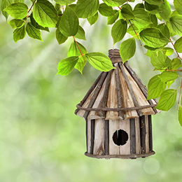 Relaxdays Vogelhaus aus Holz zum Aufhängen für Wildvögel in Natur – Bild 1 von 3