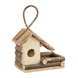 Relaxdays Vogelhaus aus Holz zum Aufhängen in Natur Braun – Bild 1 von 13