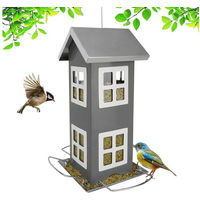 Produktbild von Relaxdays Vogelhaus aus Metall zum Aufhängen in Grau