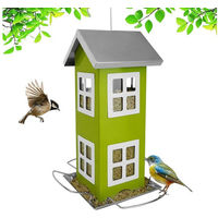 Produktbild von relaxdays Vogelhaus aus Metall zum Aufhängen in Grün