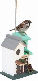 Relaxdays Vogelhaus im Landhausstil aus Holz – Bild 1 von 5