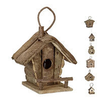 Produktbild von Relaxdays Vogelhaus zum Aufhängen aus unbehandeltem Holz für Garten und Balkon