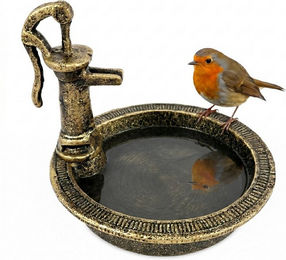 Relaxdays Vogeltränke aus Gusseisen in Schwarz-Bronze – Bild 1 von 5