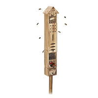 Produktbild von Relaxdays XXL Insektenhotel aus Holz mit Ständer für den Garten