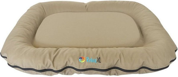 RelaxXL Hundekissen LUNA Orthopädisches Memory Foam Kissen für erwachsene Hunde 110 cm Braun Beige – Bild 1 von 4