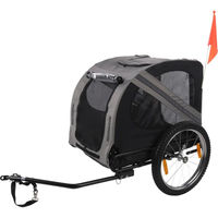 Produktbild von Remco Gefederter Hunde-Fahrradanhänger für E-Bikes Grau bis 45 kg für große Rassen