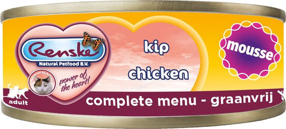 Renske Katzenfutter Mousse Huhn getreidefrei und glutenfrei 24 x 70 g – Bild 1 von 2