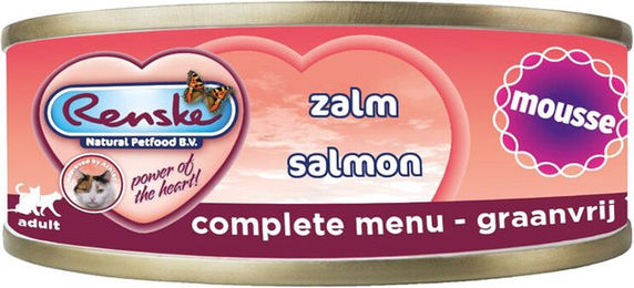 Renske Katzenfutter Mousse Lachs getreidefrei und glutenfrei 24 x 70 g – Bild 1 von 2