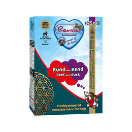 Produktbild von Renske Welpen Nassfutter Rind mit Ente 12 x 375 Gramm