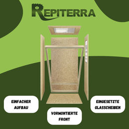 Repiterra Hochterrarium aus Holz für Chamäleons Bartagamen und Schlangen 60x120x60cm – Bild 1 von 5