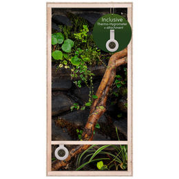 Repiterra Hochterrarium aus Holz mit Seitenbelüftung 60x120x60cm Natur Beige – Bild 1 von 10