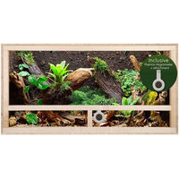 Produktbild von Repiterra Holz-Terrarium mit Seitenbelüftung und Thermo-Hygrometer Braun 60x30x30 cm