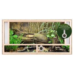 Repiterra Holzterrarium aus OSB mit Frontbelüftung und Glasfront 120x60x60 cm Natur Braun – Bild 1 von 13