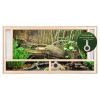 Produktbild von Repiterra Holzterrarium aus OSB mit Frontbelüftung und Glasfront 120x60x60 cm Natur Braun