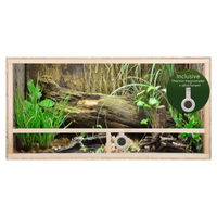 Produktbild von Repiterra Holzterrarium aus OSB mit Seitenbelüftung und Glasfront Braun 120x50x50 cm