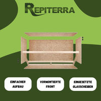 Produktbild von Repiterra Holzterrarium mit Seitenbelüftung aus OSB in Braun 100x60x50 cm