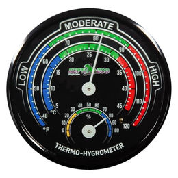REPTI ZOO Thermo- und Hygrometer Schwarz RHT04 mit Leuchtfunktion – Bild 1 von 2