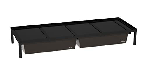 Produktbild von REPTI ZOO Zuchtrack 2 bis 4 Fach Set mit zwei Boxen Medium und Heizmatte inklusive Heatpanel und Trennstreifen in Schwarz