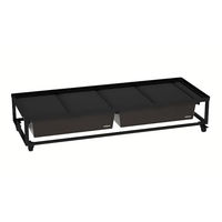 Produktbild von REPTI ZOO Zuchtrack für Reptilien mit zwei Boxen Medium inklusive Trennstreifen und Rädern sowie Heizmatte und Heatpanel