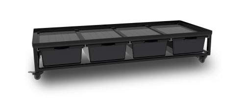 Produktbild von Repti Zoo Zuchtrack Juvenil Zuchtgestell mit Rädern Schwarz 4-fach