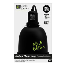 Reptile Systems Klemmleuchte mit Reflektor Black Edition M Schwarz Ø 140mm – Bild 1 von 5