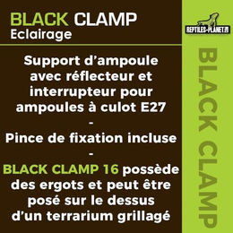 Reptiles Planet Black Clamp 22 Lampenfassung für Terrarien mit Klemme Ø 22 cm H 24,5 cm – Bild 1 von 5
