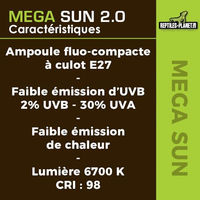 Produktbild von Reptiles-Planet Mega Sun UVB 2.0 Kompaktlampe für Reptilien 13W Weiß - 1 Stk.
