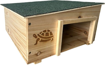 Reptiles Planet Schildkröten Unterschlupf Tortoise House aus Holz 40x40x19 cm – Bild 1 von 4