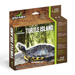 Reptiles Planet Turtle Island M Schwimmende Insel für Wasserschildkröten Schwarz aus Polypropylen mit automatischer Wasserstandfunktion – Bild 1 von 8