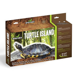 Reptiles Planet Turtle Island Terrarium-Dekoration für Schildkröten, Molche und Frösche Größe L – Bild 1 von 10