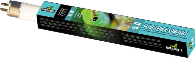 Produktbild von Reptiles Planet UVB-Röhre Terra Sunlight T8 5.0 Leuchtstoffröhre für Reptilien wie Echsen, Schildkröten, Leguane, Chamäleons und Geckos - 15 Stk.