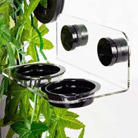Produktbild von ReptiZoo Doppel-Futterstation magnetisch transparent aus Kunststoff 15 x 8 x 6,2 cm