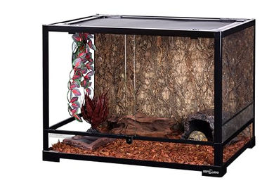 ReptiZoo Glas-Terrarium für Reptilien 60x45x45 cm Schwarz Transparent zerlegbar – Bild 1 von 2