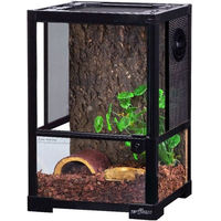 Produktbild von ReptiZoo Glasterrarium mit Schwenktüren 30x30x45cm in Schwarz und Transparent