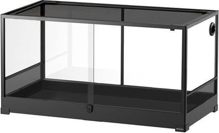 Produktbild von ReptiZoo Glasterrarium Schwarz 120x45x60cm zerlegbar mit integrierter Unterbeleuchtung