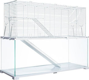 ReptiZoo Kleintierterrarium easyclean Nagerkäfig aus Glas in Weiß 76x 30x 58cm – Bild 1 von 2