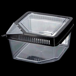 ReptiZoo Kunststoff-Terrarium M&S Reptilien transparente Hartschalen-Box für Reptilien und Spinnen 17,7x17,7x11cm – Bild 1 von 3