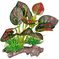 Produktbild von ReptiZoo Kunststoffpflanze Red Scindapsus Aureus Terrariendeko in Rot und Grün