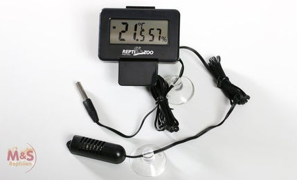 ReptiZoo Thermo-Hygrometer mit Fühler für Reptilien SH126 aus Kunststoff in Schwarz – Bild 1 von 1
