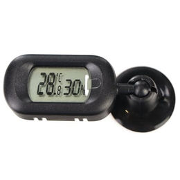 Reptizoo Thermo-Hygrometer mit Saugknopf in Schwarz aus Kunststoff – Bild 1 von 3
