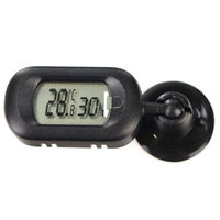 Produktbild von Reptizoo Thermo-Hygrometer mit Saugknopf in Schwarz aus Kunststoff