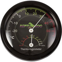 Produktbild von ReptiZoo Thermo- und Hygrometer RHT01 Schwarz für Reptilien-Terrarien