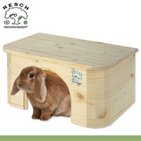 Produktbild von Resch Kaninchen Bungalow aus Naturholz für Kaninchen und Meerschweinchen