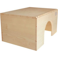 Produktbild von Resch Kaninchenhaus XL Häuschen aus naturbelassenem Holz für Kaninchen und Meerschweinchen