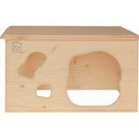 Produktbild von Resch Kaninchenhöhle Nagerhaus aus naturbelassenem Fichtenholz mit zwei Eingängen 40x31x23 cm