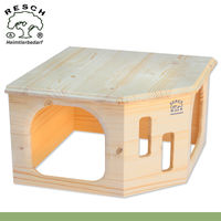 Produktbild von Resch Nagerhaus Nr. 33 Kaninchenecke aus naturbelassenem Massivholz für Kaninchen und Meerschweinchen Größe L - 1 Stk.